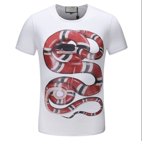 

fashion designer men's t-shirt summer short sleeve european and american 3d printed t-shirt ultra casual wear-7, White;black