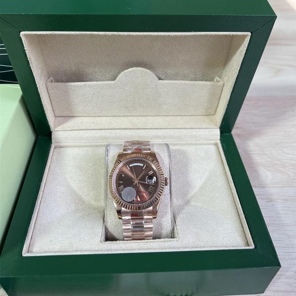 

wrist watches bp maker 40mm 18k gold steel champagne diamond dial men watch automatic fashion men's watch wristwatch2822, Slivery;brown