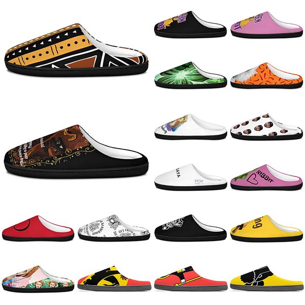 

diy Slippers Custom Slippers Customized Cotton Slippers Men Women Cotton Slippers fashionable antislip antiskid Warm Customized Patterns big Size p56855