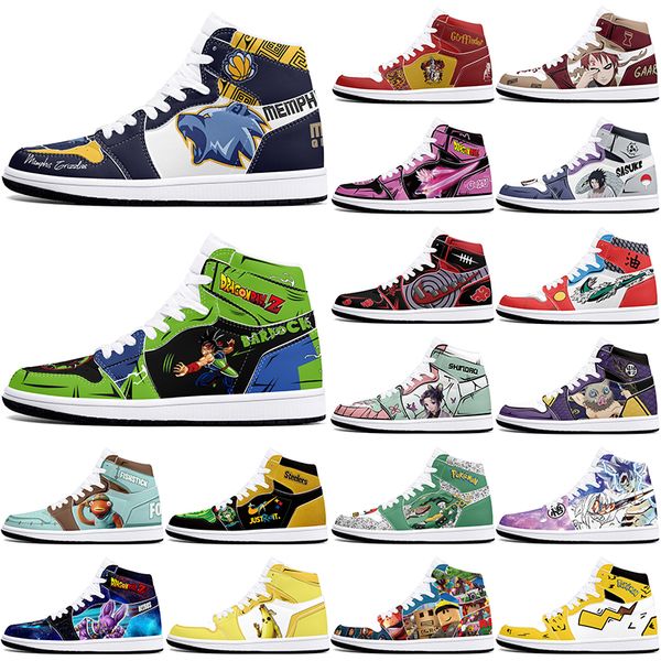 

DIY classics new customized basketball shoes 1s sports outdoor for men women antiskid anime comfortable Versatile figure sneakers 36-48 GSM-6358
