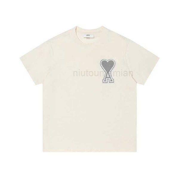 

t shirts for men women amis tested and poisoned. quality la short clothes sleeve t-shirt embroidered big heart summer loose jvaq, White;black