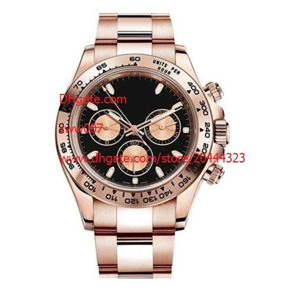 

factory maker sapphire wristwatches 40mm rose gold 116505 automatic mens men's watch watches no chronograph black dial1919, Slivery;brown