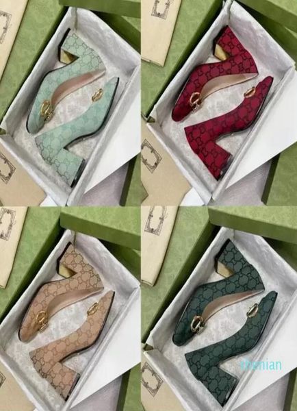 

fashion slippers womens high heels formal dress shoes sandals designer luxury embroidery leather flat buckle sandal ladies metal l4906089, Black