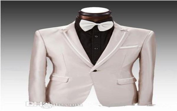 

3 pieces suit side vent champagne groom tuxedos notched lapel one button men tton men wedding suit prom dresses jacket6031996, Black;gray