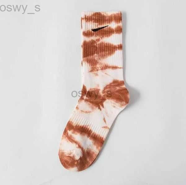 

socks wholesale men's socks men socks women pure cotton 10 colors sports couple long socks letter nk color tie-dye printing size eu34-4, Black
