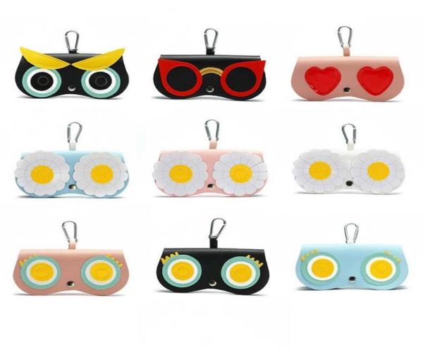 

ins super sunglasses bag portable fashion eyeglasses case cute sun glasses protective cover pu leather case more colors6981788