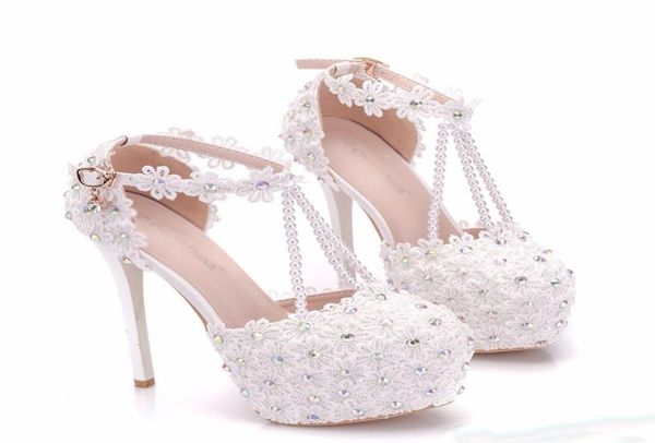 

fashion wedding pumps high heel shoes high plateform lace flower sandals women party shoes summer sandals3942826, Black