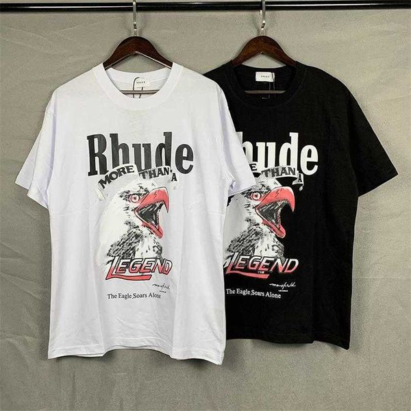 

designer fashion clothing tees hip hop tshirts rhude maxfield la los angeles exclusive eagle print men's women's loose summer pure, White;black