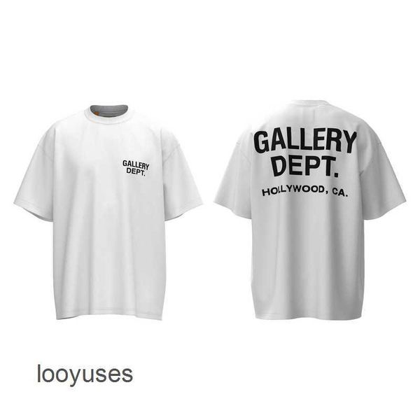 

fashion t shirt dept galleryes 2023 mens tshirts brand printed letter casual loose basic course short sleeved t-shirt, White;black