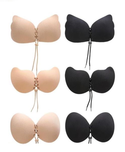 

women self adhesive strapless breast pad blackless bra sticker silicone push up women039s underwear invisible bra j13511326930