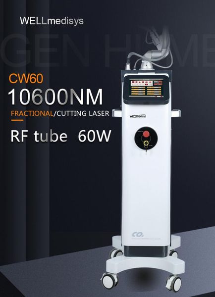 

60w 1060nm co2 fractional laser stretch mark removal vaginal tightening rejuvenation laser machine scar removal machine with coherent laser, Black