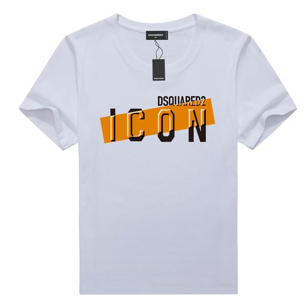 

dsq2 icon dsquared2 dsq d2 mens printed shirts t shirts brand classic fashion trend for simple street short sleeve dsq 909-1, White;black