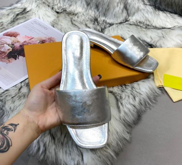 

revival flat mules slippers shoes 2022ss men women slides sandals designer gold silver black pink orange blue waterfront brown whi9526714