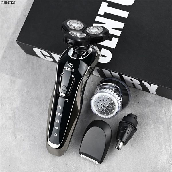 

electric razor rechargeable electric shaver for men wet & dry 4d floating heads shaving machine beard trimmer hair clipper 220624267h
