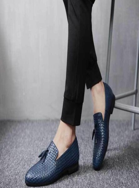 

new arrival men039s casual loafers dress shoes tassel italy style man homecoming party wedding shoes business leather shoes 2468408378, Black