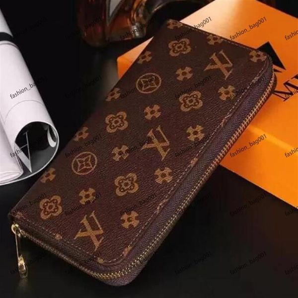 

r fashion women wallet genuine leather wallet single zipper wallets lady ladies long classical purse with box card with2400