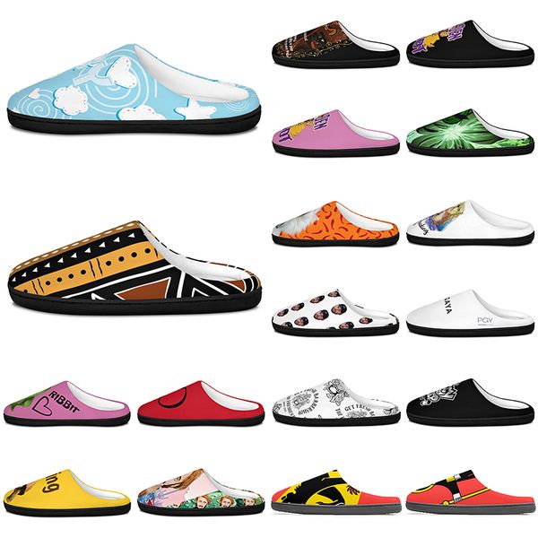

diy Slippers Custom Slippers Customized Cotton Slippers Men Women Cotton Slippers fashionable antislip antiskid Warm Customized Patterns big Size p56822