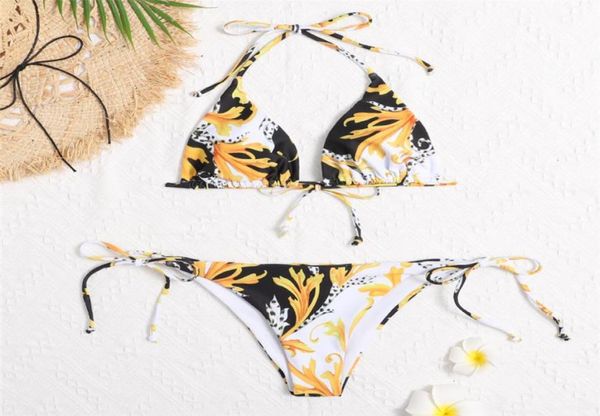 

seaweed print bikinis designer padded women039s push up swimwears outdoor beach vacation bandage goddess swimsuits3292168