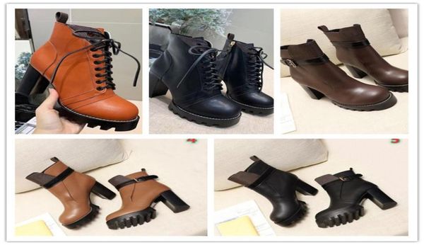 

2020 new fashion luxury designer ladies short boots comfortable leather women short boots motorcycle martin boots size 3541 with 3873436, Black