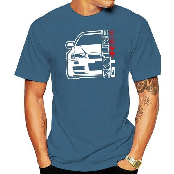 

men's t-shirts fashion summer t shirt classic japanese car fans skyline gt-r 34 t-shirt tee shirt 230420, White;black