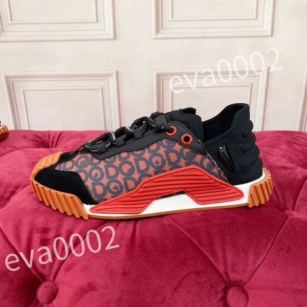 

luxury designer calfskin casual shoes reflective sneakers vintage leather trainers fashion platform leisure shoes lace-up tsneaker, Black