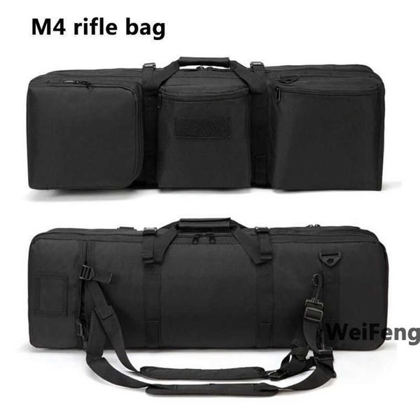 

hunting 85cm dual rifle gun bag for m4 rifle backpack airsoft gun case tactical outdoor magzine pouches with shoulder strap q07212225