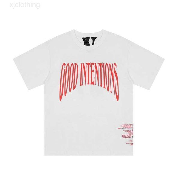 

men's t-shirts good intentions letters large round neck short sleeve tee for and summercftn, White;black