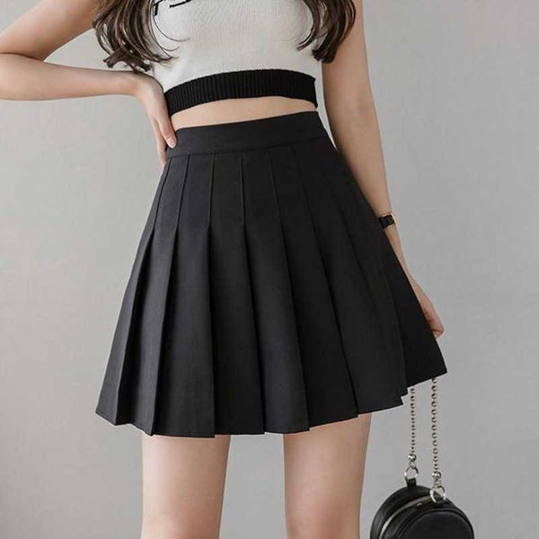 

skirts summer girls kawaii mini pleated skirts women high waist above knee skirt dent school uniform short skirt ds297 aa230420, Black