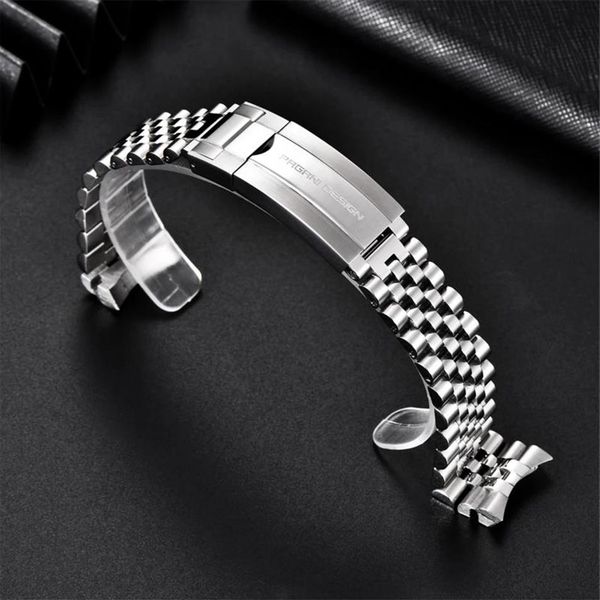 

watch bands design original for pd1644 pd1662 pd1651 316l stainless steel band strap jubilee bracelet width 20mm length 220mm326h, Black;brown