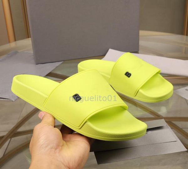 

2020 paris bal sliders mens womens summer sandals beach slippers ladies flip flops loafers black ourdoor home slides chaussures sh6824061