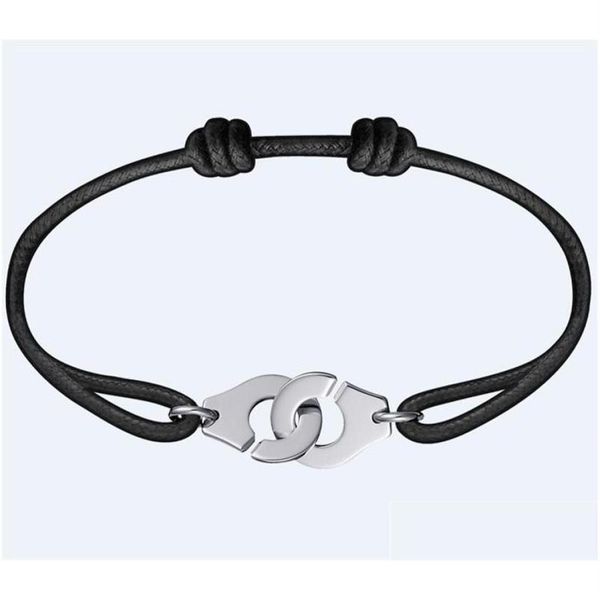 

chain france jewelry dinh van bracelet for women fashion 925 sterling sier rope handcuff menottes drop delivery bracelets dhiau8862560, Black