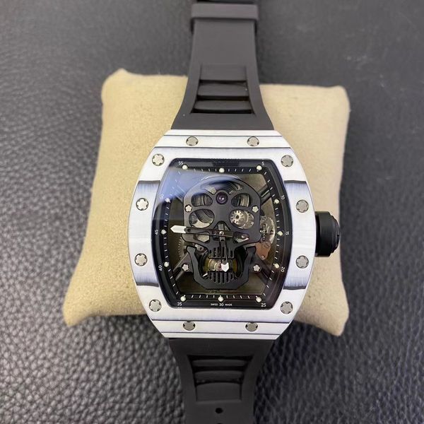 

jb rm001 rm53-01 rm52-01 rm21-01 true tourbillon movement watch sapphire crystal glass mirror natural rubber watchband, Slivery;golden