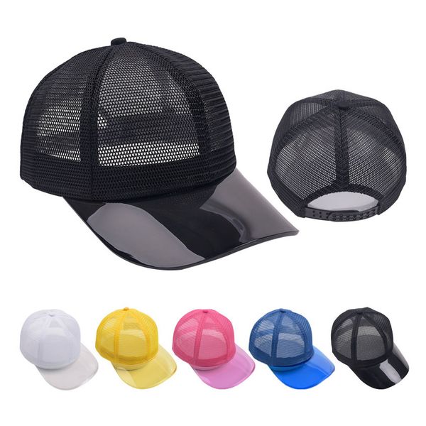 

fashion jelly snapback caps men women snapbacks designer mesh hats sports transparent cap adjustable truck hat high quality, Blue;gray
