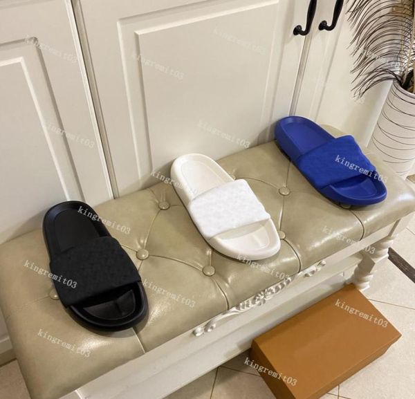 

luxury designer women slippers couple sandals men pillow many colors 690721, Black