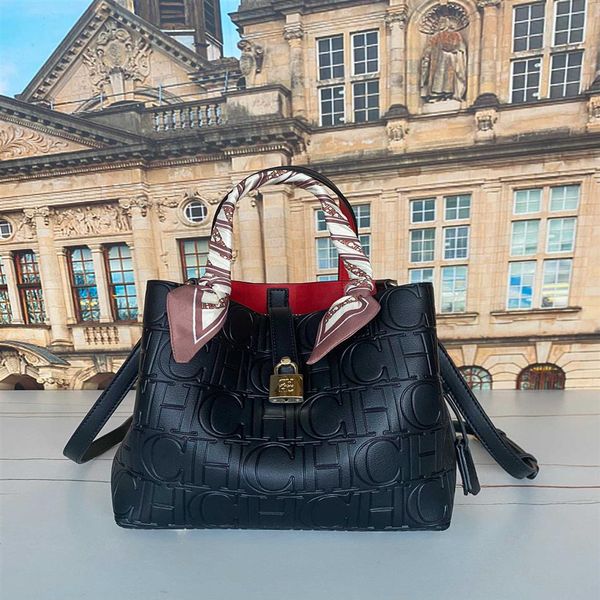 

cilmi harvill bags 2022 new women mini bucket bag cross arm single shoulder complimentary silk scarf decorative buckle leather257b