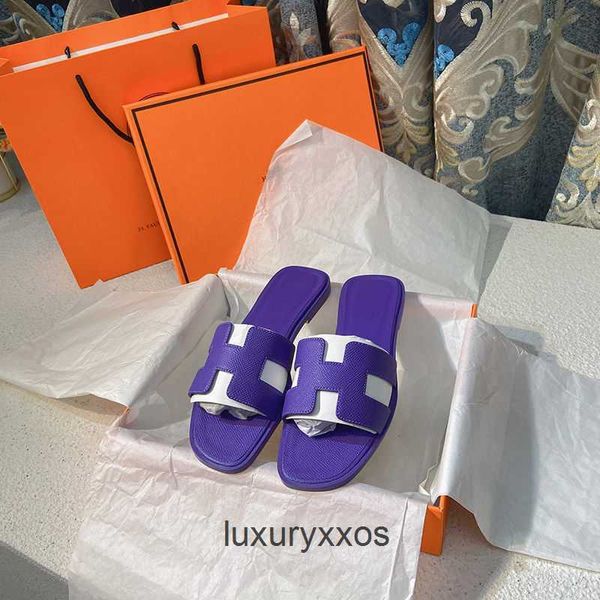 

slippers h shoe orans slide slotted beach 2023 flat high women leather designer sandal trawl fashion outwardly wearing beach sandals 9xti