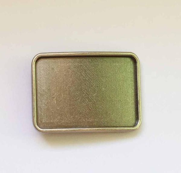 

vintage rectangle blank belt buckle swby680 suitable for 4cm wideth snap on belt with continous stock8953328, Slivery;black