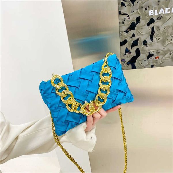

evening bags fashion candy color women's chain bagsimple personality pleated single shoulder portable diagonal straddle bag girl's