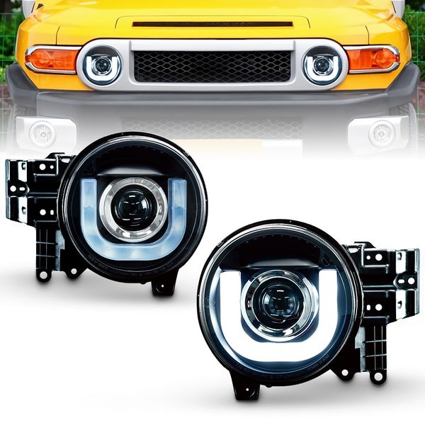 

led headlights for toyota cruiser fj 20 07-20 20 drl front lamp headlight assembly signal turn high low beam car lamps