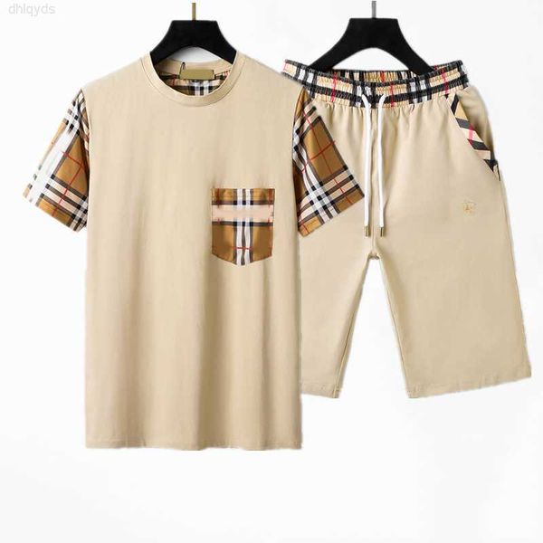 

summer mens suits beach designers tracksuits 2023 fashion t shirt seaside holiday shirts shorts sets man s 2022 luxury set outfits sportswea, Gray