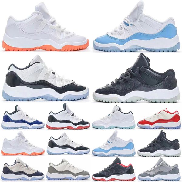 

jumpman 11 cool grey kids basketball shoes 11s space jam bred concord blue cherry 25th anniversary xi children boy girl sneakers size 25-35
