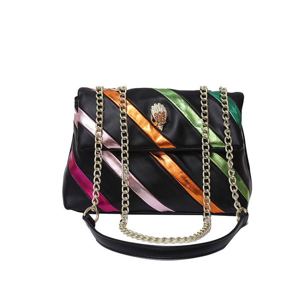 

womens fashion designer kurt geiger bag eagle head london kensington crossbody bags rainbow shoulder handbags leather chain small flap bag l