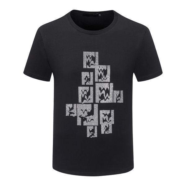 

men's t-shirt t shirt slim fit short sleeve cotton breathable tee r luxury letters print shirts 2023 spring summer high street casual m, White;black