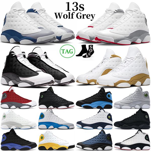 

jumpman 13 13s mens basketball shoes playoffs university blue wheat hyper royal red black flint wolf grey brave blue obsidian women trainers