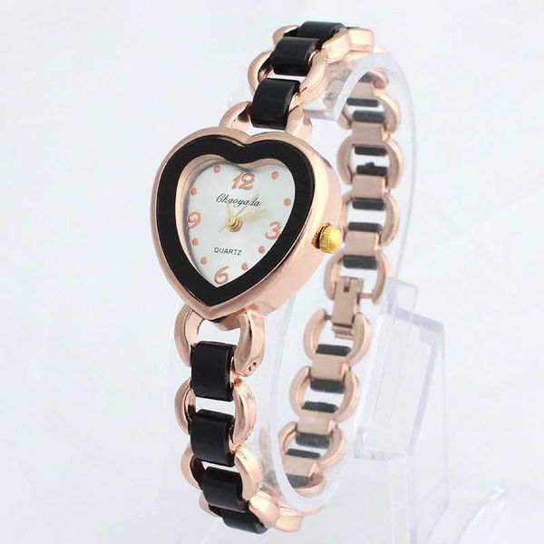 

wristwatches heart retro student / woman watch faux ceramic watch quartz bracelet watch the trend of fashion ladies watch w0420, Slivery;brown