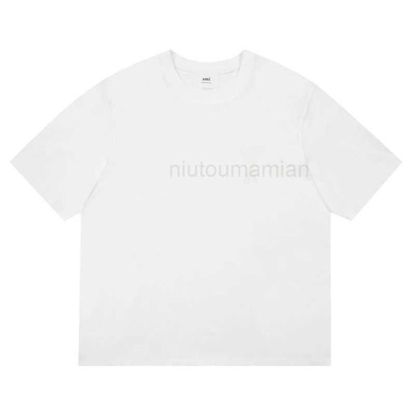 

t shirts for men women correct 2023 chest love embroidery makaron heart short sleeve and women's same loose amis t-shirt trend y4n0, White;black