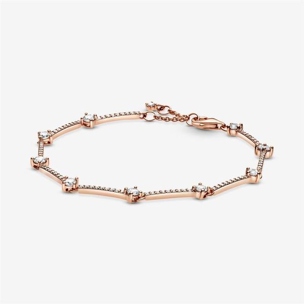 

s925 silver chain bracelets diy original fit pandora fashion diamond lady jewelry bracelet244j, Black