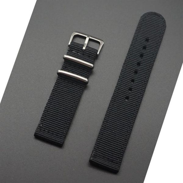 

watch bands mr neng waterproof good quality thick outdoor nylon fabric strap 24mm 22mm 20mm 18mm black green band nato266f, Black;brown