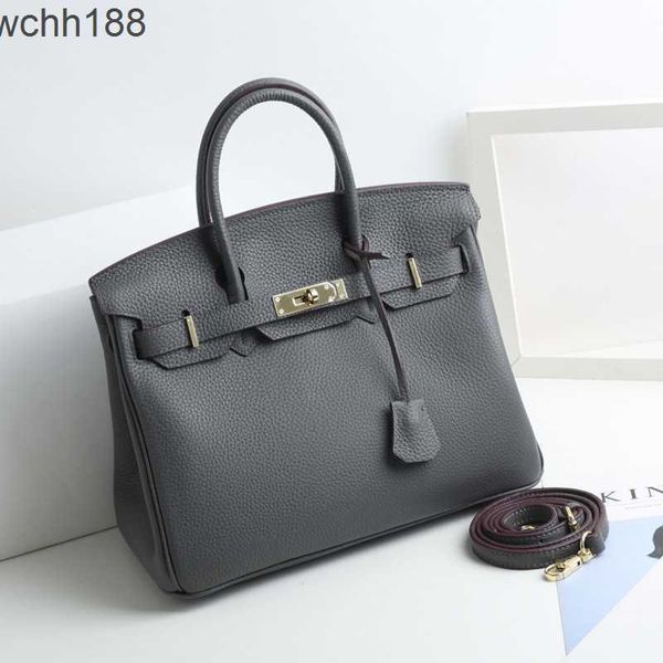 

large bag leather birkins 2023 designer bags women's capacity lychee pattern fashion trend one shoulder handbag e08k