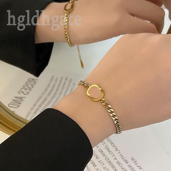 

link chains charm bracelet hollow letter luxury necklace street cjeweler gold plated jewelry punk buckles adjustable hiphop designer necklac, Golden;silver